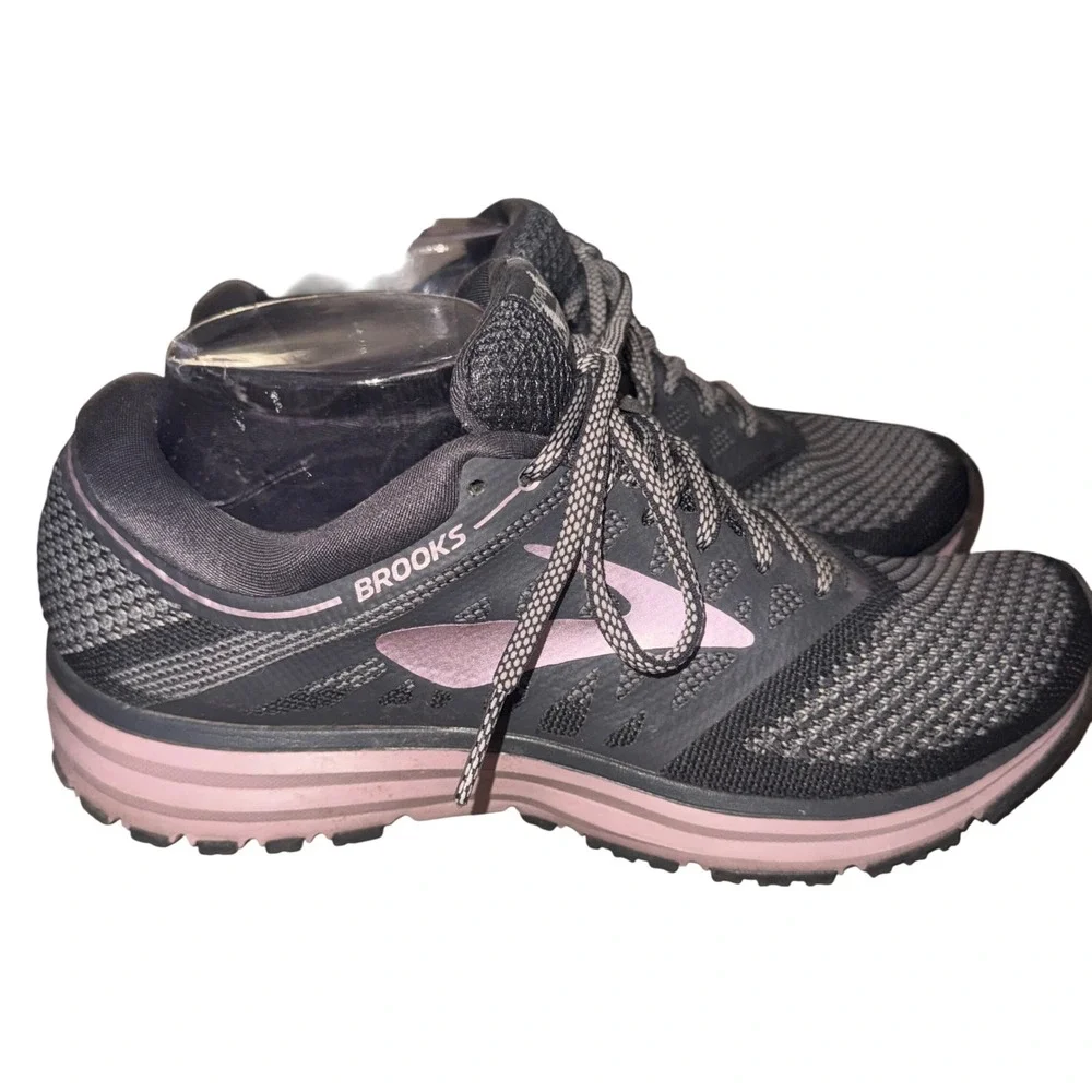 Brooks Revel 2 Women's Running Shoes Black Pink DNA Cushion Sneakers Size 8 B